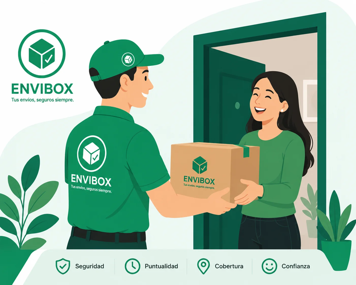 Ilustración mensajería EnviBox